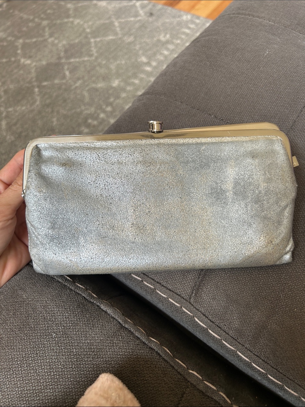 Hobo Lauren Silver Clutch - Picture 2 of 14